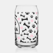 Pink Pattern Dog Mama Dosenglas (Rückseite)