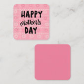 Pink Pattern Mothers Day Card Mitteilungskarte (Vorne/Hinten)