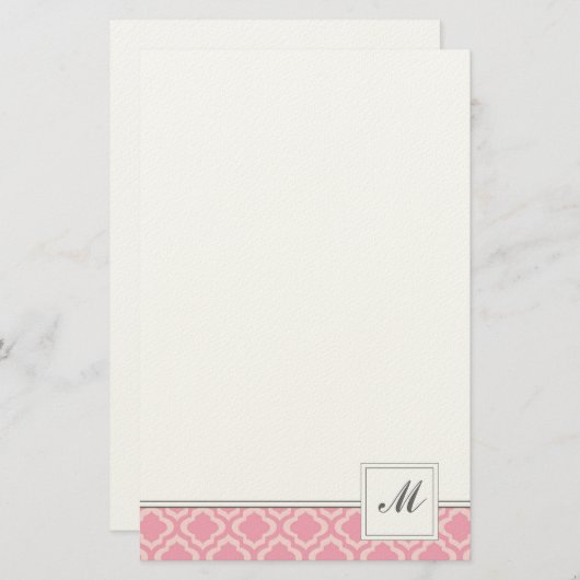 Pink Pattern Stationierung Briefpapier (Vorne/Hinten)