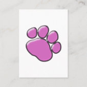 Pink Paw, Dog Groomer, Dog Walker, Pet Shop Visitenkarte (Rückseite)