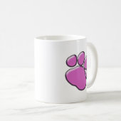 Pink Paw, Dog Paw, Tierpaw, Paw Print Kaffeetasse (VorderseiteRechts)