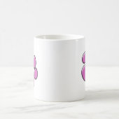 Pink Paw, Dog Paw, Tierpaw, Paw Print Kaffeetasse (Mittel)