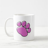 Pink Paw, Dog Paw, Tierpaw, Paw Print Kaffeetasse (Links)