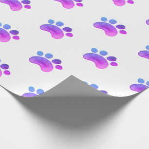Pink Paw druckt Katzen Tierfuß Geschenkpapier