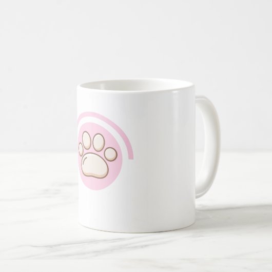 Pink Paw Mug Kaffeetasse (VorderseiteRechts)
