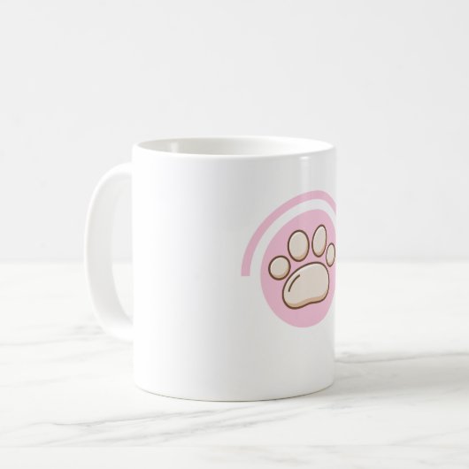 Pink Paw Mug Kaffeetasse (Vorderseite Links)