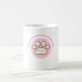Pink Paw Mug Kaffeetasse (Mittel)