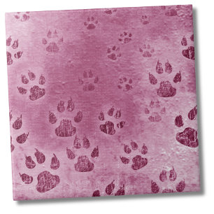 Pink Paw Muster Fliese