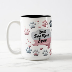 Pink Paw Print Coffee Cup Geschenk für Proud Fur M Zweifarbige Tasse