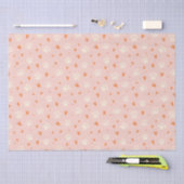 Pink Paw Print Heart Pattern Seidenpapier (Handwerk)