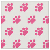 Pink Paw Print Pattern Stoff (Nahaufnahme)