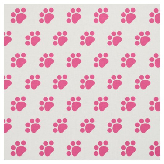 Pink Paw Print Pattern Stoff (Muster)
