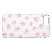 Pink Paw Print Phone Case (Rückseite (Horizontal))