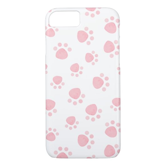 Pink Paw Print Phone Case (Rückseite)