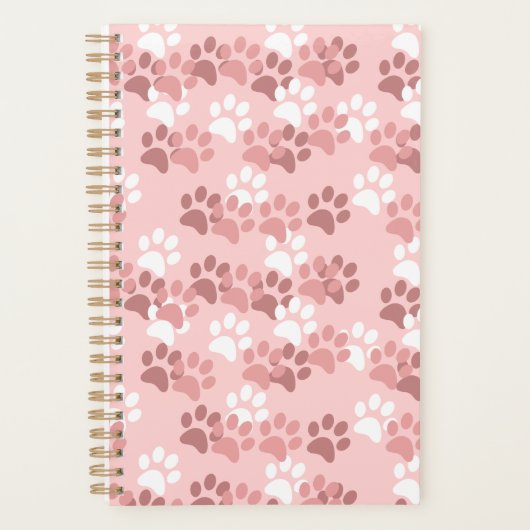 Pink Paw Print Planner Planer (Vorderseite)