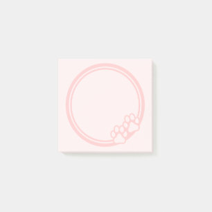 Pink Paw Print Post-it Klebezettel