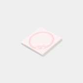 Pink Paw Print Post-it Klebezettel (angewinkelt)