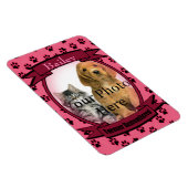 Pink Paw Prints Memorial für Katze oder Hund Magnet (Rechte Seite)