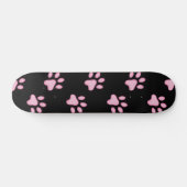 Pink Paw Prints Skateboard (Horizontal)