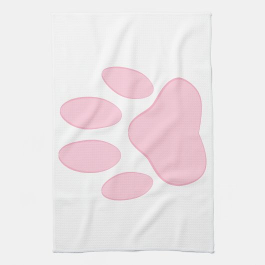 Pink Pawprint Handtuch (Vertikal)