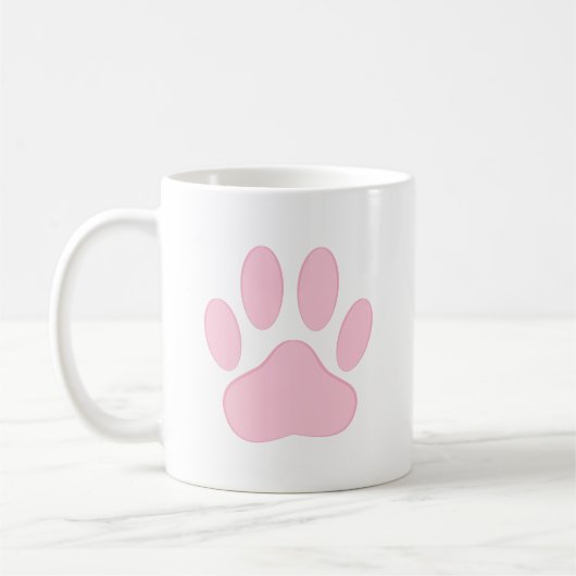 Pink Pawprint Kaffeetasse (Links)