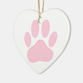 Pink Pawprint Keramik Ornament (Links)