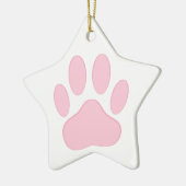 Pink Pawprint Keramik Ornament (Links)