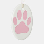 Pink Pawprint Keramikornament (Rechts)