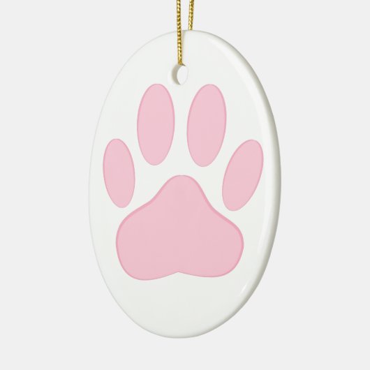 Pink Pawprint Keramikornament (Links)