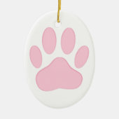 Pink Pawprint Keramikornament (Vorne)