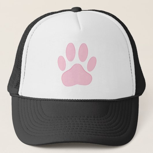 Pink Pawprint Truckerkappe (Vorderseite)