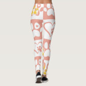 Pink Paws and Hearts with Corgis Leggings (Rückseite)