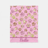 Pink Paws Pet Fleece Blanket (Vorderseite)