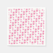 Pink Paws - Standard Cocktail Paper Napkins Serviette (Vorderseite)
