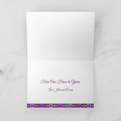 Pink Peace & Joy Foto Weihnachten Karte (Innenseite)