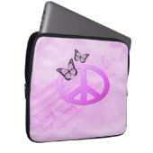 Pink Peace Laptopschutzhülle (Vorne Rechts)