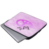 Pink Peace Laptopschutzhülle (Vorne Knopf)