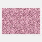 Pink Peace Liebe Leopard Glitzer Geschenkpapier Set (Vorderseite 2)
