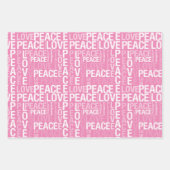 Pink Peace Liebe Leopard Glitzer Geschenkpapier Set (Vorderseite)