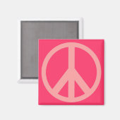 Pink Peace Magnet (Vorderseite/Rückseite)