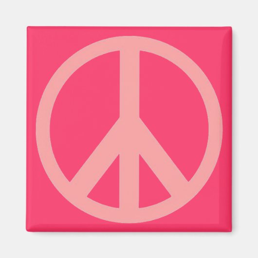 Pink Peace Magnet (Vorne)