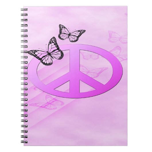 Pink Peace Notizblock (Vorderseite)