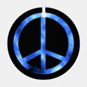 Pink Peace Ornament Aus Metall (Rückseite)