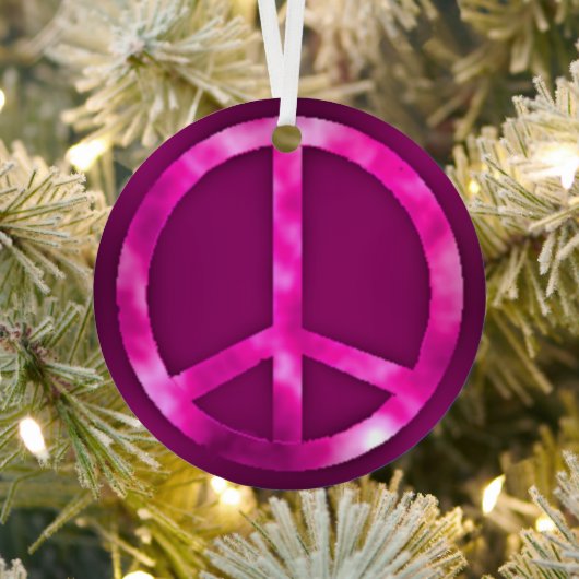 Pink Peace Ornament Aus Metall (InSitu)
