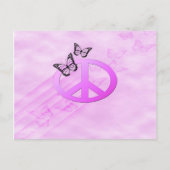Pink Peace Postkarte (Vorderseite)