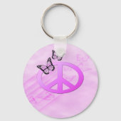 Pink Peace Schlüsselanhänger (Vorderseite)