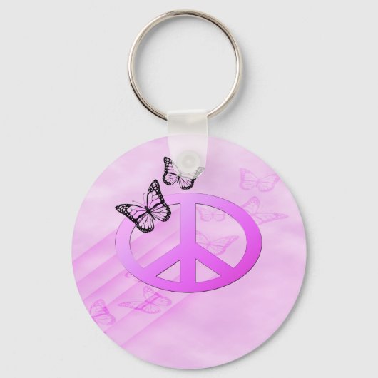 Pink Peace Schlüsselanhänger (Vorderseite)