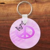 Pink Peace Schlüsselanhänger (Vorderseite)