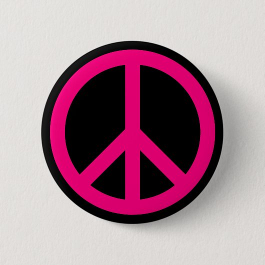Pink Peace Sign Button (Vorderseite)