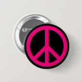 Pink Peace Sign Button (Vorne & Hinten)